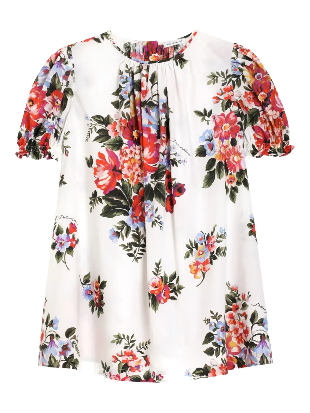 Платье с короткими рукавами и цветочным принтом Dolce & Gabbana Kids, белый
Платье с короткими рукавами и цветочным принтом Dolce & Gabbana Kids, белый