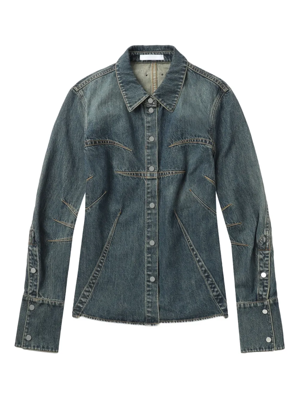 Рубашка со вставками из денима Helmut Lang, синий
Рубашка со вставками из денима Helmut Lang, синий