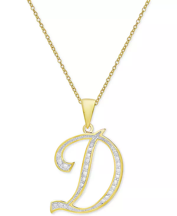 Ожерелье с кулоном-инициалом в форме бриллианта, 18 дюймов, из серебра, золота и розового золота Macy'S, d/gold
Ожерелье с кулоном-инициалом в форме бриллианта, 18 дюймов, из серебра, золота и розового золота Macy'S, d/gold