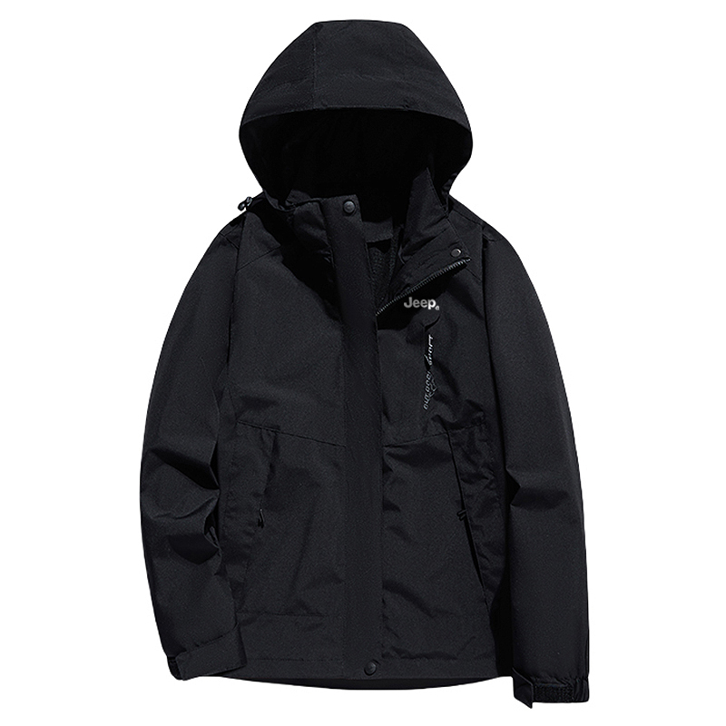 Jeep Ветровка непромокаемая ветронепроницаемая дышащая и устойчивая к истиранию унисекс, Women's Black Single Layer Coat 
Jeep Ветровка непромокаемая ветронепроницаемая дышащая и устойчивая к истиранию унисекс, Women's Black Single Layer Coat