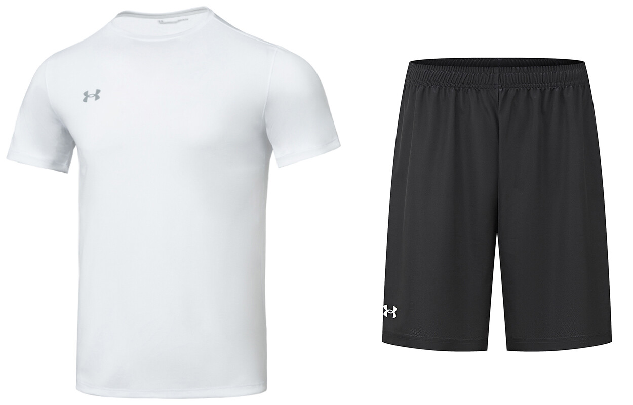 Повседневный спортивный мужской костюм белый топ + черные шорты Under Armour, белый
Повседневный спортивный мужской костюм белый топ + черные шорты Under Armour, белый