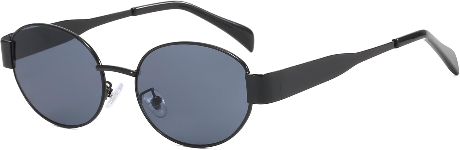 Женские винтажные солнцезащитные очки 90-х годов, маленькие круглые; мужские модные узкие металлические овальные очки с защитой от УФ-излучения UV400 Azoxus, Black Frame/Gray Lens
Женские винтажные солнцезащитные очки 90-х годов, маленькие круглые; мужские модные узкие металлические овальные очки с защитой от УФ-излучения UV400 Azoxus, Black Frame/Gray Lens