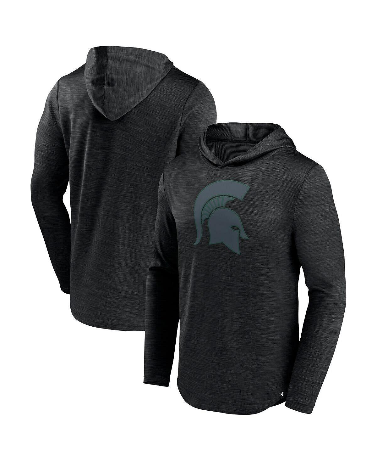 Мужская футболка с капюшоном с логотипом Heather Black Michigan State Spartans Transitional Fanatics
Мужская футболка с капюшоном с логотипом Heather Black Michigan State Spartans Transitional Fanatics