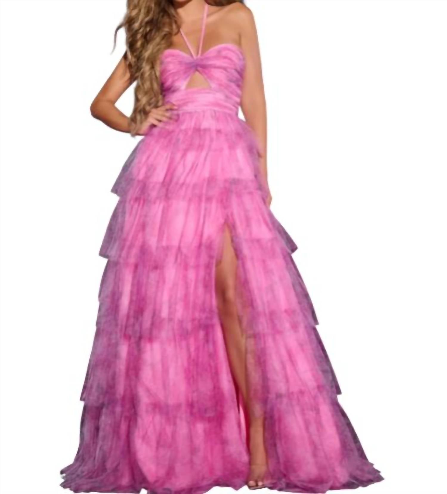 Розовое платье с вырезом на шее и бретелями Halter Neck Cut Out JOVANI
Розовое платье с вырезом на шее и бретелями Halter Neck Cut Out JOVANI