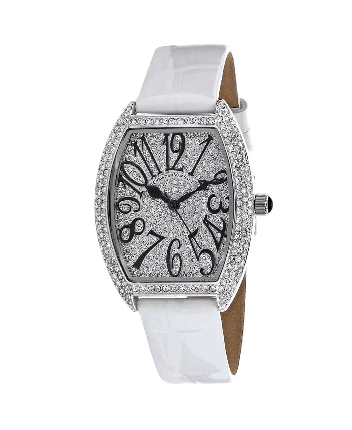 Женские элегантные часы с белым циферблатом - CV4821W Christian Van Sant, белый 
Женские элегантные часы с белым циферблатом - CV4821W Christian Van Sant, белый
