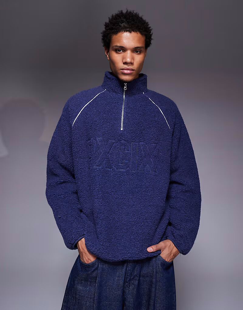 Толстовка с воротником-стойкой и принтом на груди синего цвета Asos Design
Толстовка с воротником-стойкой и принтом на груди синего цвета Asos Design