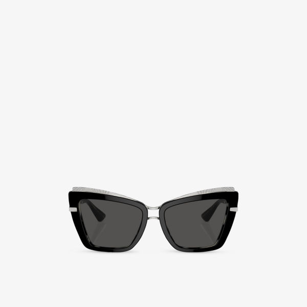 Солнцезащитные очки Dolce & Gabbana в форме кошачьего глаза из ацетата, черный
Солнцезащитные очки Dolce & Gabbana в форме кошачьего глаза из ацетата, черный