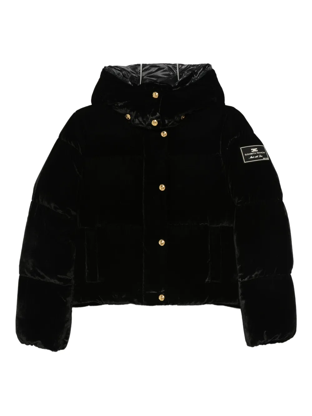 Пуховик с капюшоном Elisabetta Franchi, черный
Пуховик с капюшоном Elisabetta Franchi, черный