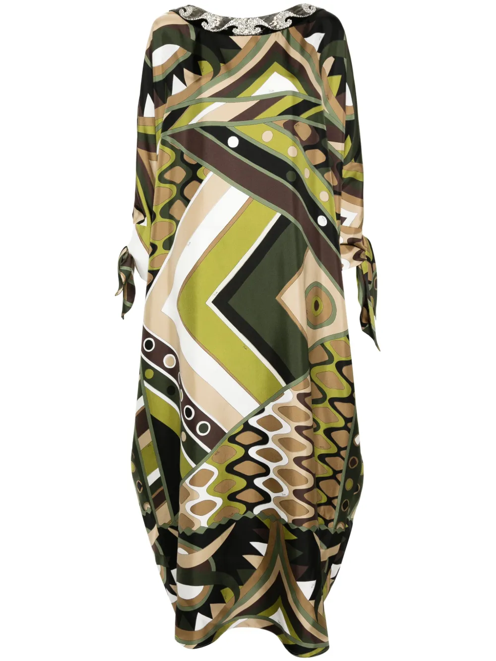 Шелковое платье-кафтан Vivara с принтом PUCCI, коричневый
Шелковое платье-кафтан Vivara с принтом PUCCI, коричневый