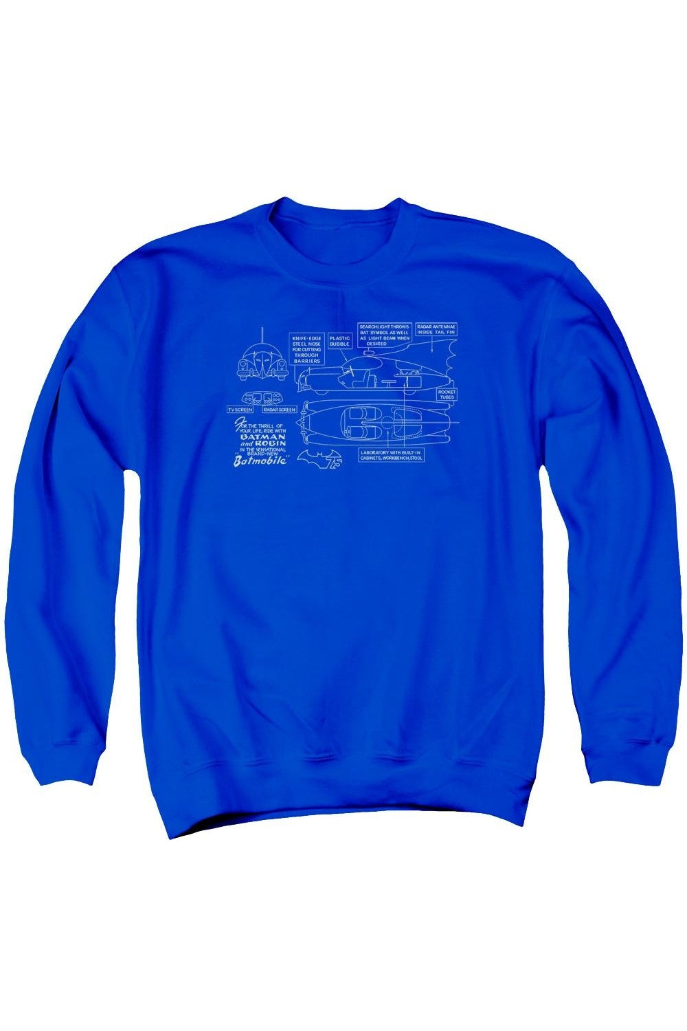 Толстовка Batman Batmobile для взрослых с круглым вырезом Gildan, синий
Толстовка Batman Batmobile для взрослых с круглым вырезом Gildan, синий