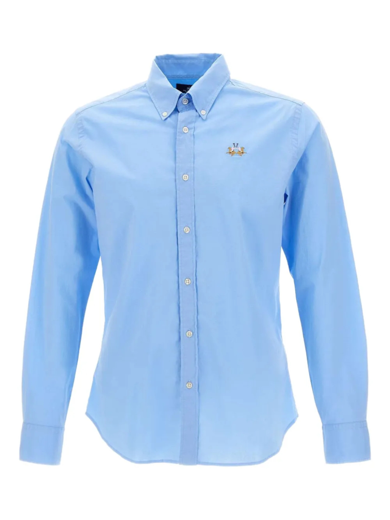 Вышитая рубашка на пуговицах La Martina, синий 
Вышитая рубашка на пуговицах La Martina, синий