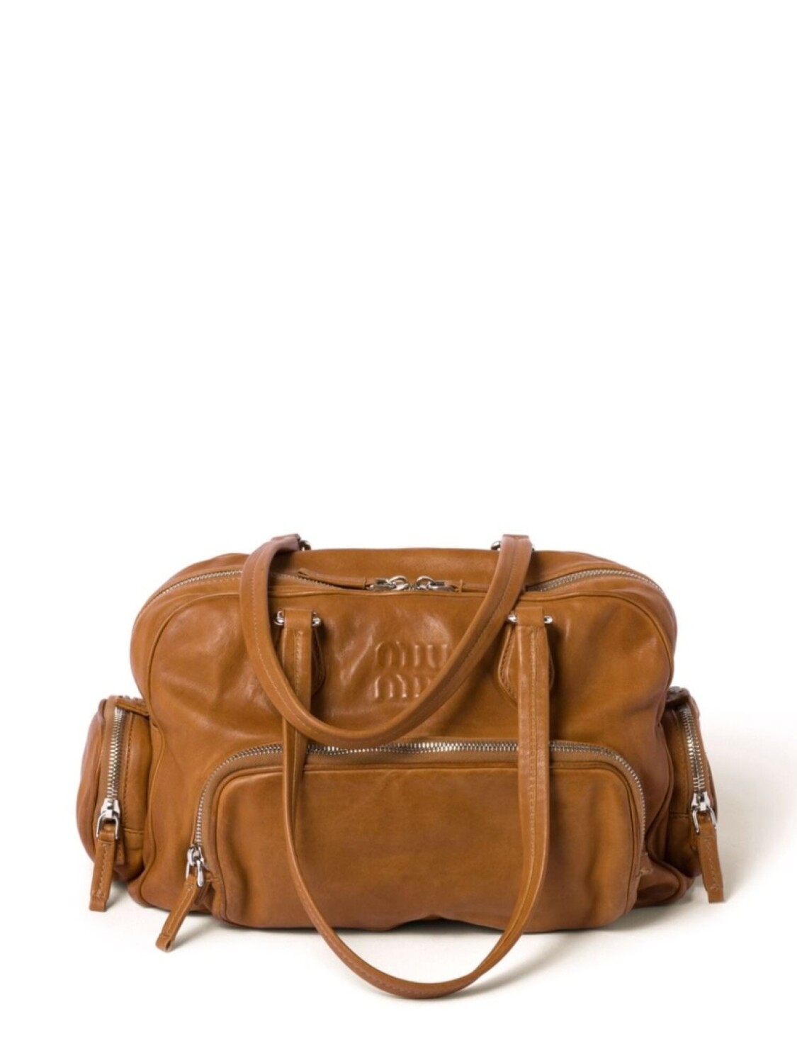 Сумка-тоут Miu Miu с тисненым логотипом, коричневый
Сумка-тоут Miu Miu с тисненым логотипом, коричневый