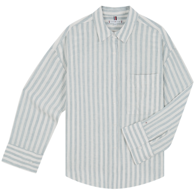 Tommy Hilfiger Рубашка Women's Gray Blue White Stripes 0K5
Tommy Hilfiger Рубашка Women's Gray Blue White Stripes 0K5