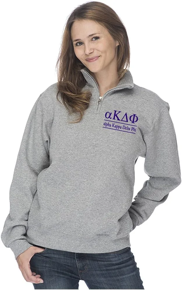 Alpha Kappa Delta Phi свитер-пуловер с четвертью молнией — свитер с воротником кадет для сестринства aKDPhi Sorority Letters Shop
Alpha Kappa Delta Phi свитер-пуловер с четвертью молнией — свитер с воротником кадет для сестринства aKDPhi Sorority Letters Shop