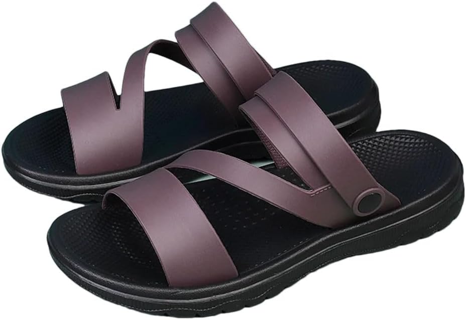 Мужские тапочки, комфортная повседневная обувь для пляжа, нескользящие, свободного стиля, римские дышащие сандалии без застежки Generic, коричневый
Мужские тапочки, комфортная повседневная обувь для пляжа, нескользящие, свободного стиля, римские дышащие сандалии без застежки Generic, коричневый