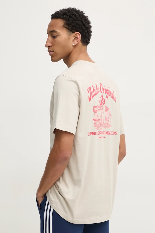 Хлопковая футболка Wabash Adidas Originals, бежевый
Хлопковая футболка Wabash Adidas Originals, бежевый