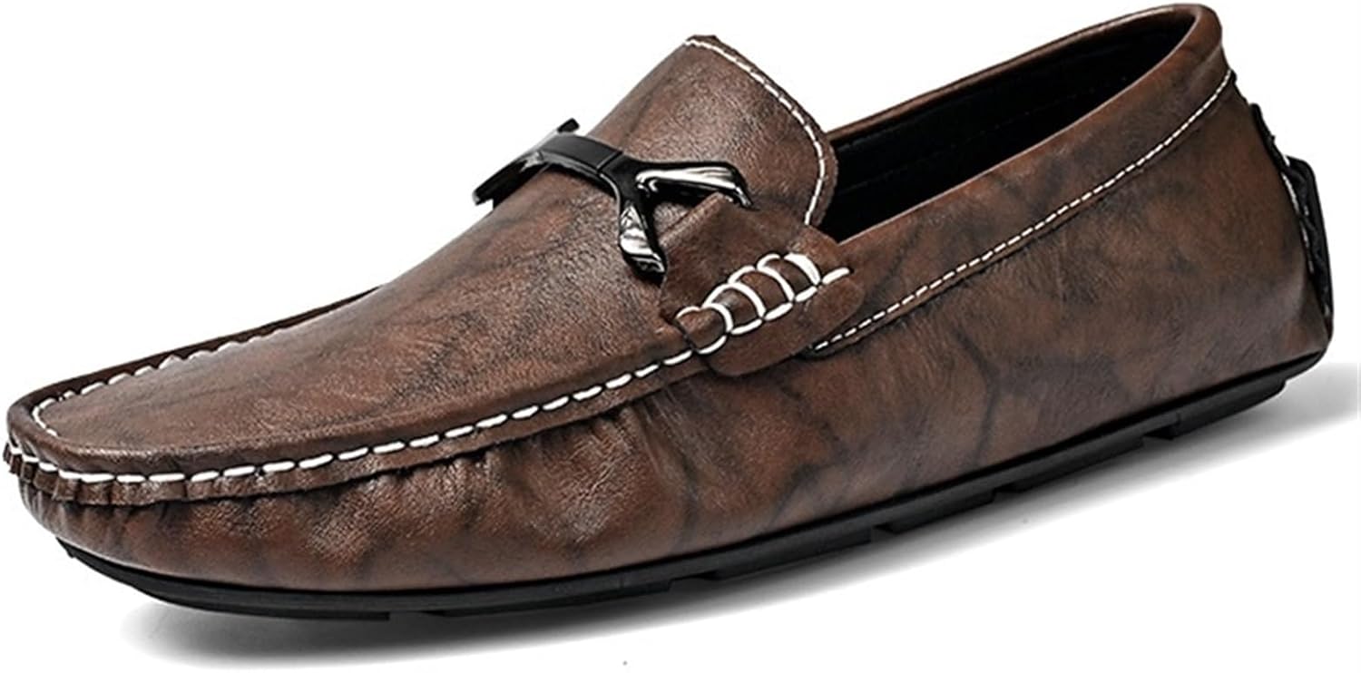 Мужские повседневные кожаные слипоны с ручной строчкой, удобные туфли для прогулок на улице, круглый носок, легкие плоские туфли для вождения и делового стиля Generic, коричневый
Мужские повседневные кожаные слипоны с ручной строчкой, удобные туфли для прогулок на улице, круглый носок, легкие плоские туфли для вождения и делового стиля Generic, коричневый