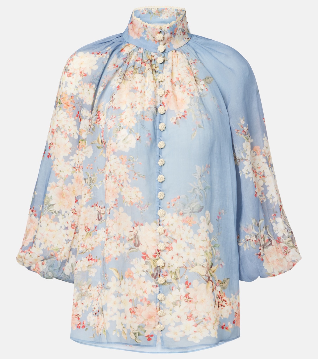 Каскадская цветочная блуза из рами Zimmermann, Teal Blue Botanical Floral
Каскадская цветочная блуза из рами Zimmermann, Teal Blue Botanical Floral