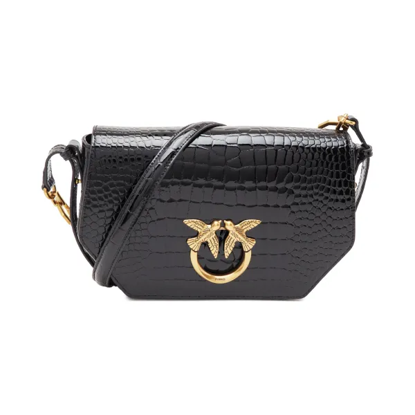 Классическая кожаная сумка через плечо Love Click Exagon Pinko, черный
Классическая кожаная сумка через плечо Love Click Exagon Pinko, черный