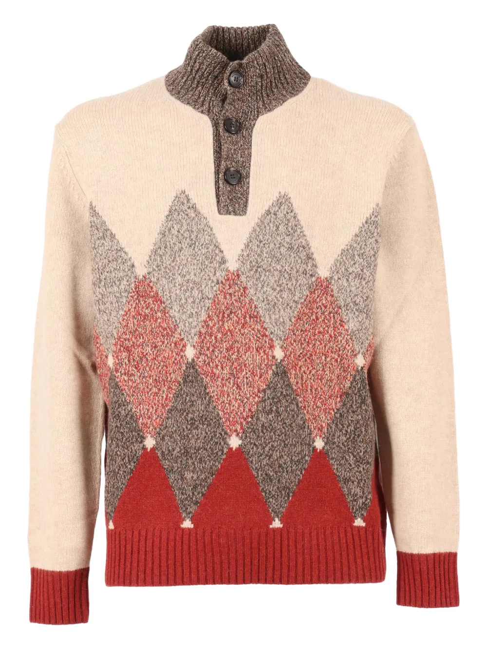 Шерстяной свитер с высоким воротом и ромбовидным узором Ballantyne, нейтральный
Шерстяной свитер с высоким воротом и ромбовидным узором Ballantyne, нейтральный