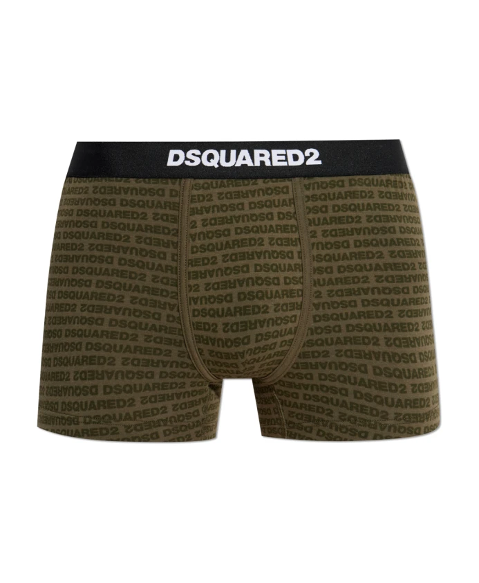 Хлопковые боксерские шорты с монограммой Dsquared2, зеленый
Хлопковые боксерские шорты с монограммой Dsquared2, зеленый