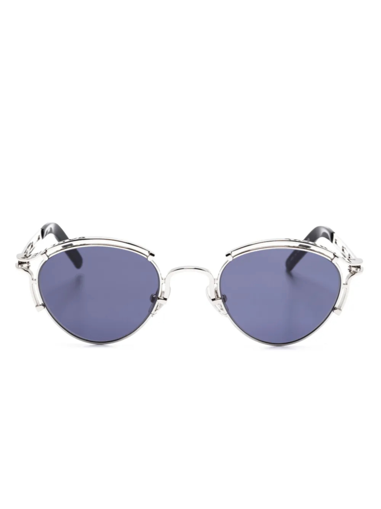 Jean Paul Gaultier солнцезащитные очки с логотипом, серебряный 
Jean Paul Gaultier солнцезащитные очки с логотипом, серебряный