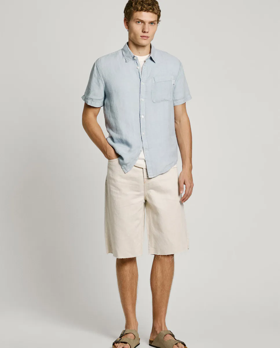 Мужские джинсовые шорты-бермуды свободного кроя с необработанным краем Pepe Jeans, цвет Crudo
Мужские джинсовые шорты-бермуды свободного кроя с необработанным краем Pepe Jeans, цвет Crudo