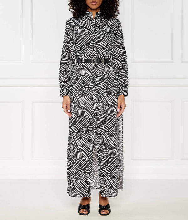 Платье Michael Kors с разрезом и поясом, черный
Платье Michael Kors с разрезом и поясом, черный