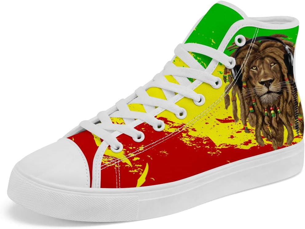 Кеды Chebing Rasta High Top из холщовой ткани для мужчин и женщин Ямайка, высокие кроссовки на шнуровке, повседневная обувь, подарок для папы и мамы, красный/зеленый/желтый
Кеды Chebing Rasta High Top из холщовой ткани для мужчин и женщин Ямайка, высокие кроссовки на шнуровке, повседневная обувь, подарок для папы и мамы, красный/зеленый/желтый