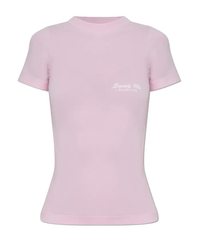 Футболка с вышитым логотипом Balenciaga, розовый
Футболка с вышитым логотипом Balenciaga, розовый