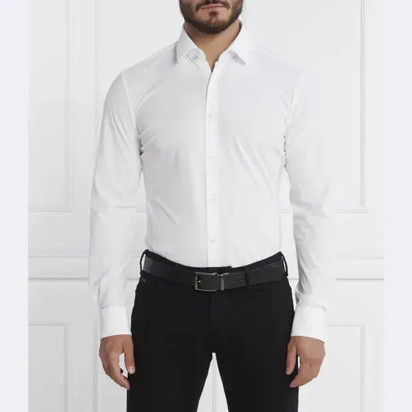 Рубашка узкого кроя с узором P-hank Boss, белый
Рубашка узкого кроя с узором P-hank Boss, белый