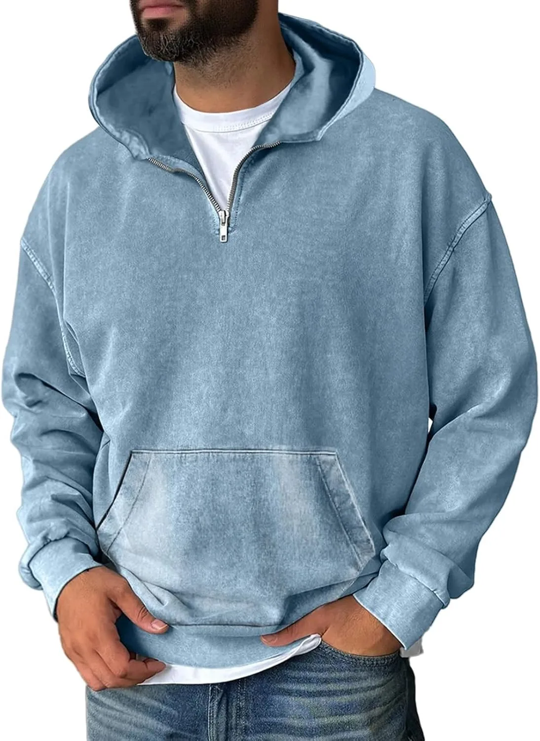 Oversized Quarter Zip Hoodie для мужчин, флис, с карманами eoeioa
Oversized Quarter Zip Hoodie для мужчин, флис, с карманами eoeioa