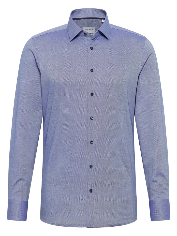 Рубашка приталенного кроя темно-синего цвета Eterna
Рубашка приталенного кроя темно-синего цвета Eterna