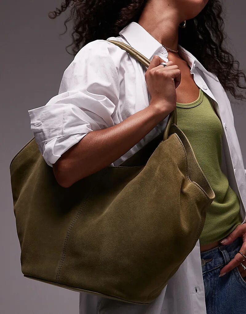 Сумка-тоут ASOS DESIGN из замши с трубчатой ручкой в форме вазы оливкового цвета
Сумка-тоут ASOS DESIGN из замши с трубчатой ручкой в форме вазы оливкового цвета