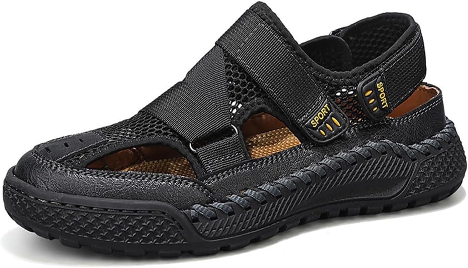 Мужские закрытые сандалии на сетке с удобной посадкой, противоскользящие, легкие, быстросохнущие, спортивные, повседневные, плоские для походов, дышащие, пляжные сандалии Generic, черный
Мужские закрытые сандалии на сетке с удобной посадкой, противоскользящие, легкие, быстросохнущие, спортивные, повседневные, плоские для походов, дышащие, пляжные сандалии Generic, черный