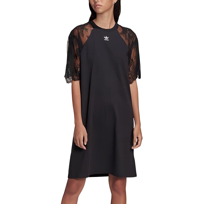 Платье с короткими рукавами женское черное Adidas
Платье с короткими рукавами женское черное Adidas