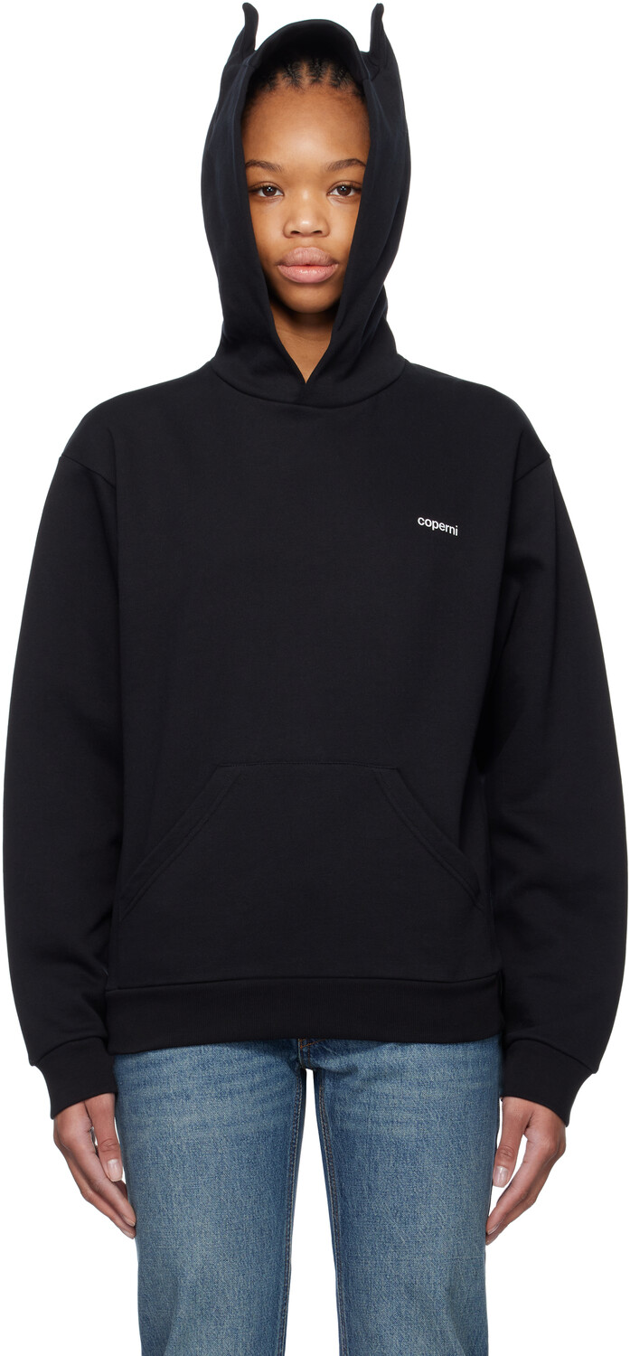 Толстовка с капюшоном в виде рога Coperni, черный
Толстовка с капюшоном в виде рога Coperni, черный