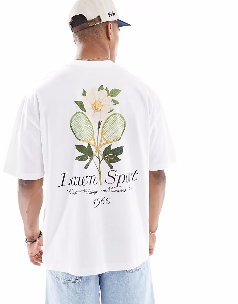 Футболка свободного кроя ASOS DESIGN с теннисной графикой белого цвета
Футболка свободного кроя ASOS DESIGN с теннисной графикой белого цвета