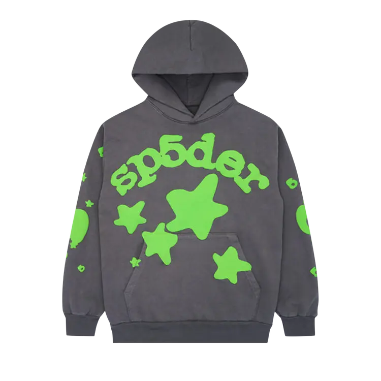 Худи Sp5der Beluga 'Slate Grey/Green', зеленый 
Худи Sp5der Beluga 'Slate Grey/Green', зеленый