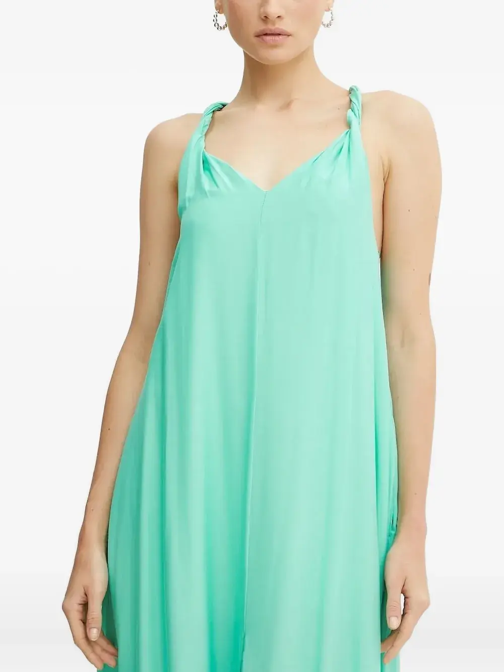 Длинное дневное платье с плетеной спинкой Patrizia Pepe, зеленый
Длинное дневное платье с плетеной спинкой Patrizia Pepe, зеленый