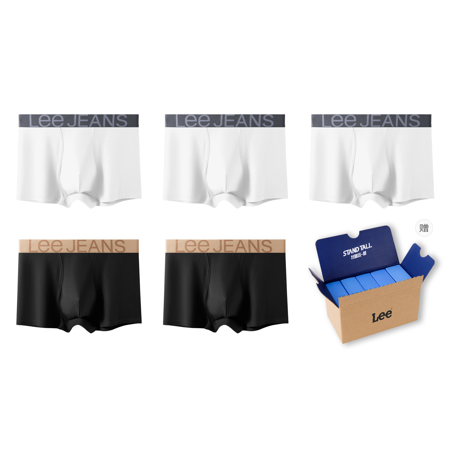 Мужские трусы бокс 5 штук Lee, черный
Мужские трусы бокс 5 штук Lee, черный