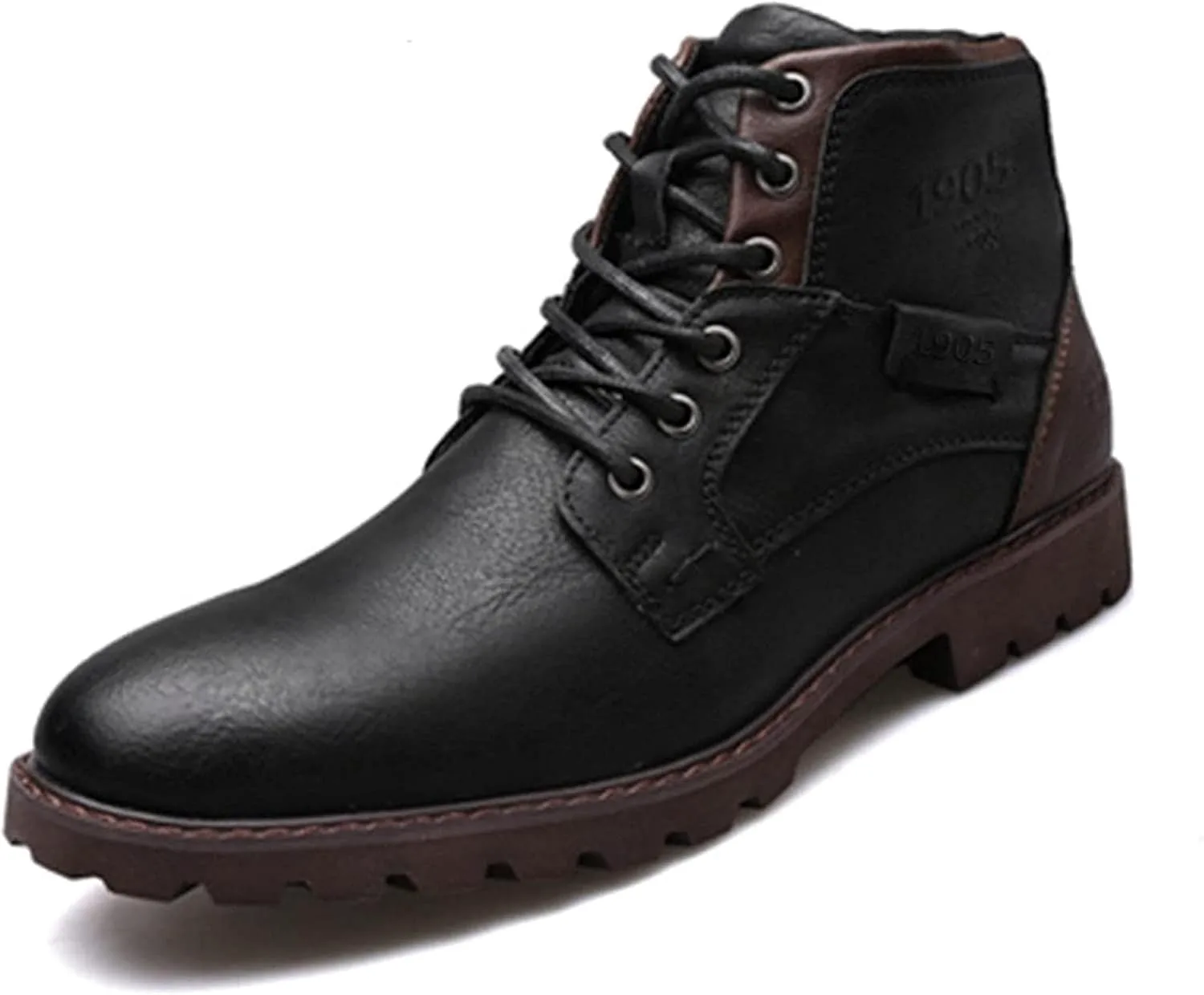 Мужские зимние ботинки Yiozoi с шнуровкой, боковой молнией, короткие походные кожаные ботинки для повседневной носки, удобные высокие, черный
Мужские зимние ботинки Yiozoi с шнуровкой, боковой молнией, короткие походные кожаные ботинки для повседневной носки, удобные высокие, черный