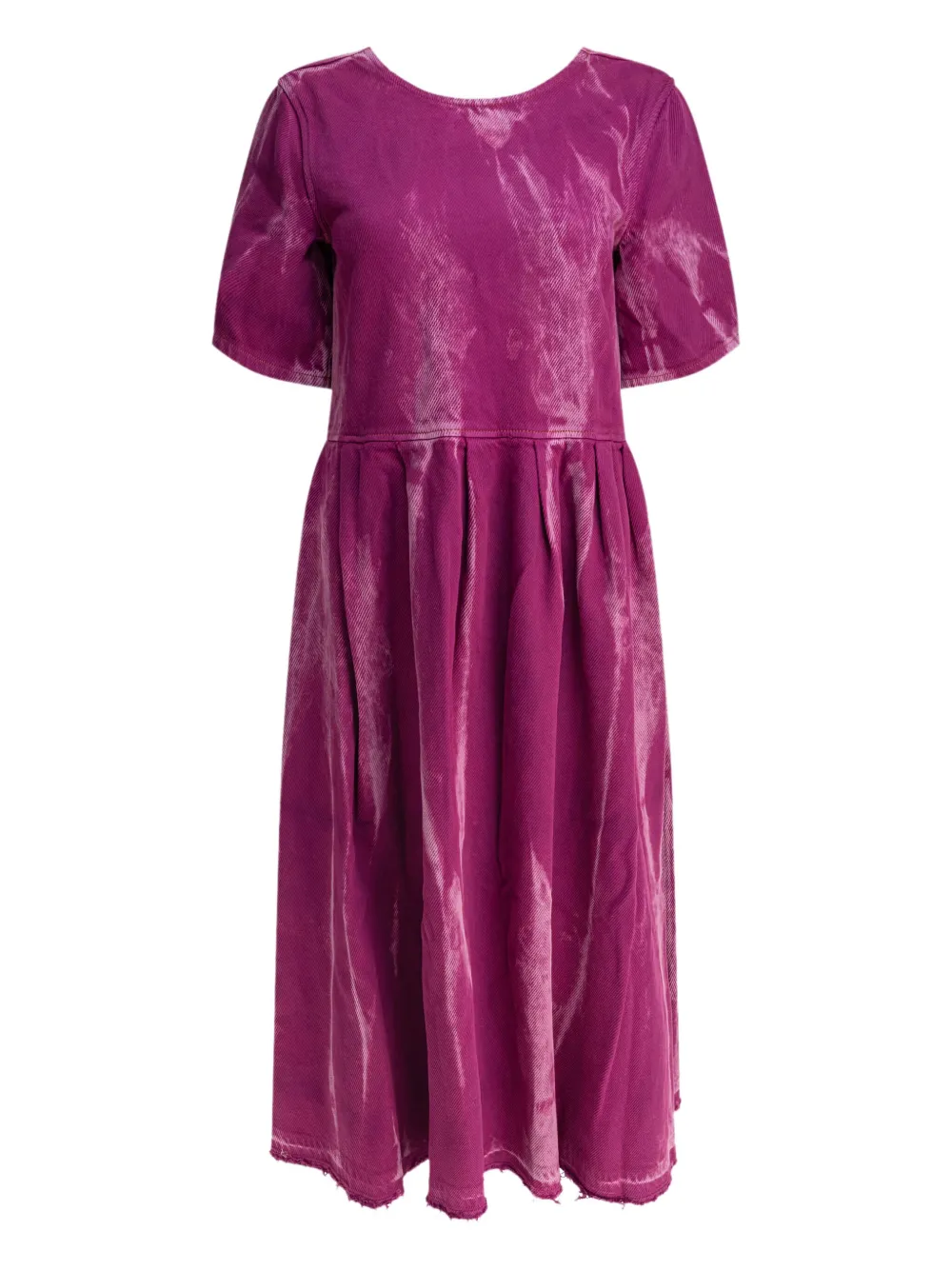 Платье миди в складку с застежкой на пряжку GANNI, розовый 
Платье миди в складку с застежкой на пряжку GANNI, розовый