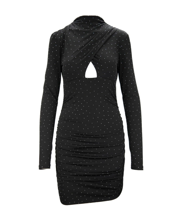 Короткое платье с высоким воротником Aniye By, черный
Короткое платье с высоким воротником Aniye By, черный