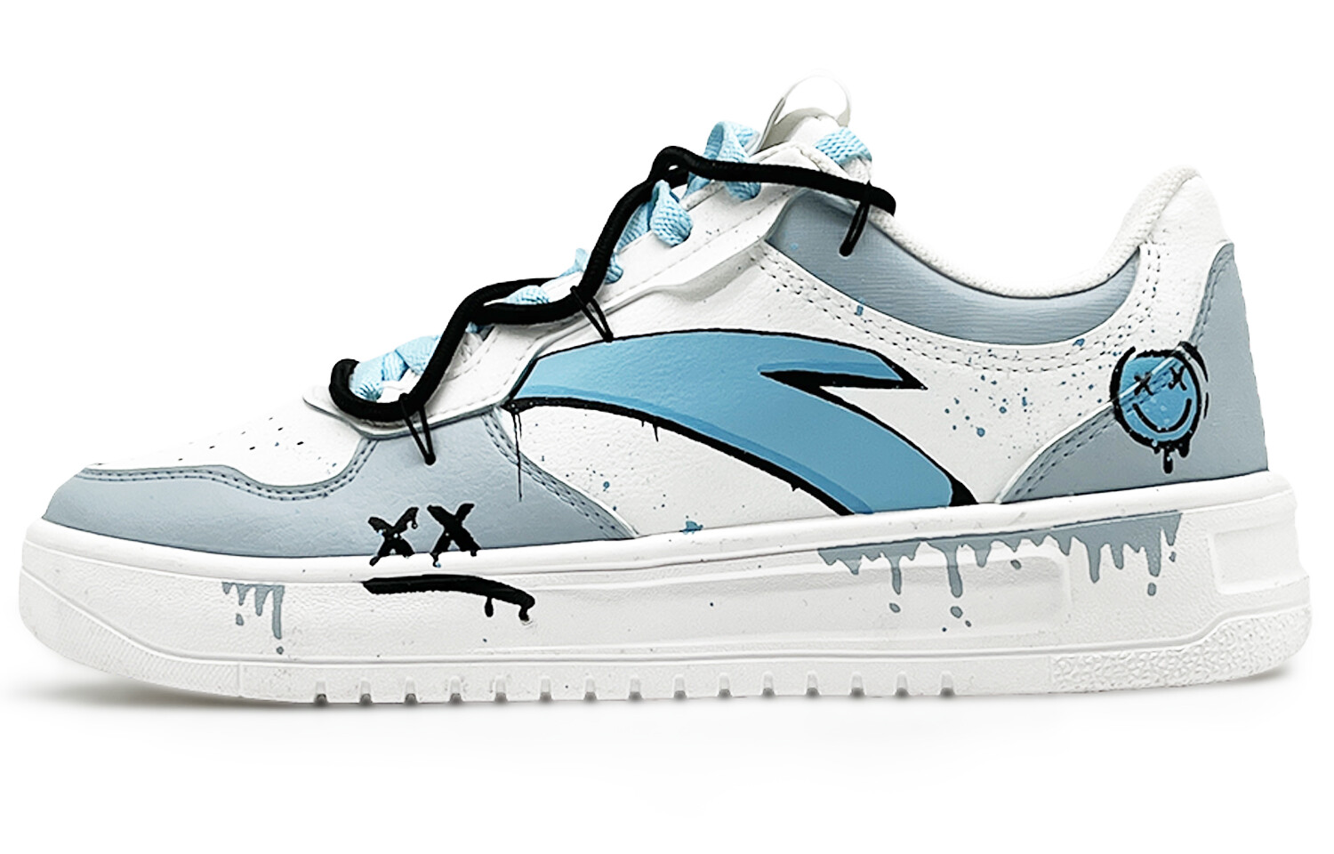 Кеды мужские, обувь для скейтбординга низкая белый/синий/черный Anta
Кеды мужские, обувь для скейтбординга низкая белый/синий/черный Anta