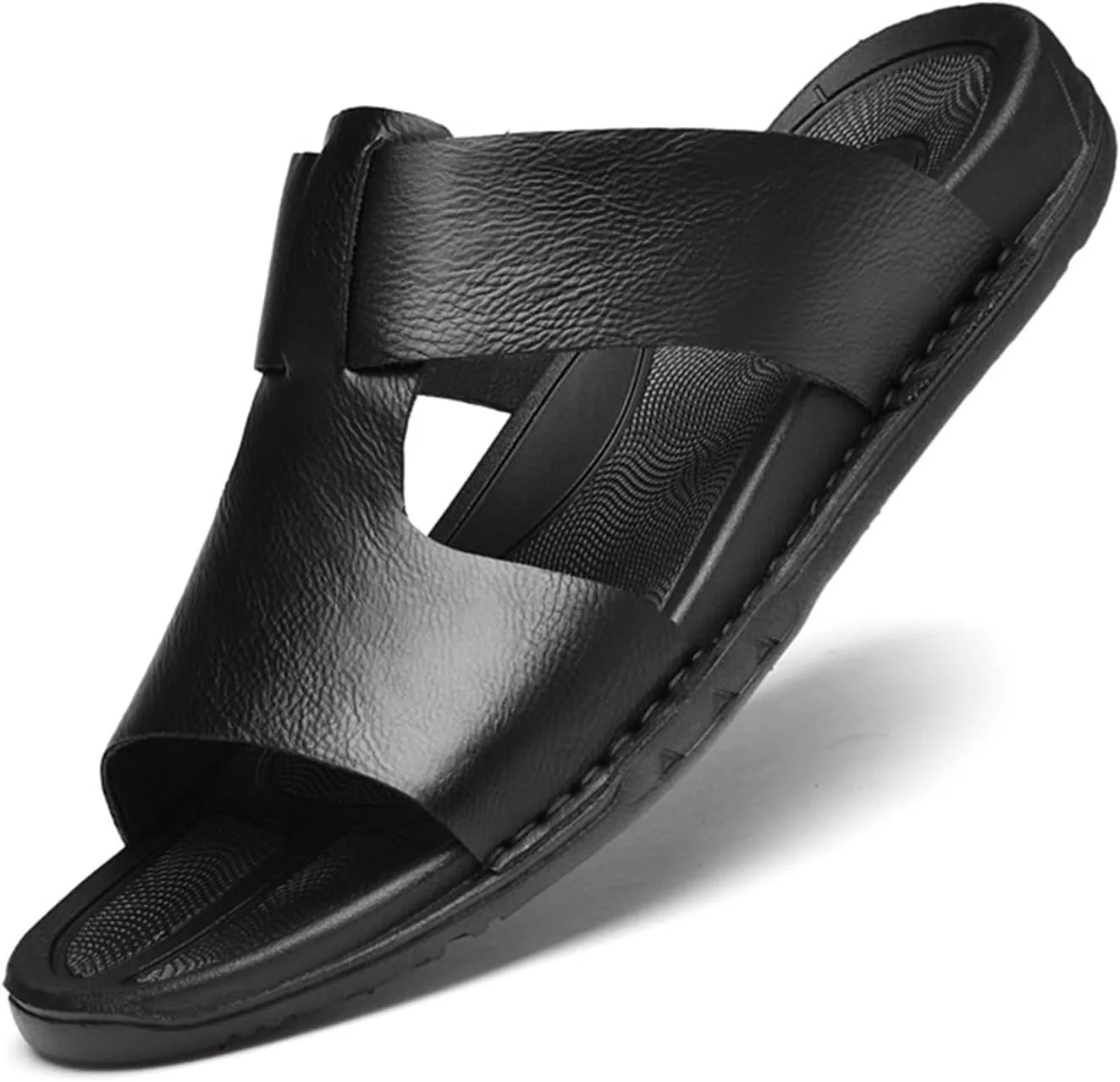 Мужские сандалии Crepuscute с открытым носком, кожаные, слайдеры, удобные, легкие, повседневные, пляжные, летние для улицы, черный
Мужские сандалии Crepuscute с открытым носком, кожаные, слайдеры, удобные, легкие, повседневные, пляжные, летние для улицы, черный