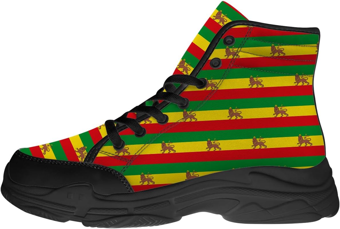 Мужские и женские высокие кеды в стиле раста, тканевые туфли на шнуровке с платформой, подарки для него и для нее Generic, красный/зеленый
Мужские и женские высокие кеды в стиле раста, тканевые туфли на шнуровке с платформой, подарки для него и для нее Generic, красный/зеленый