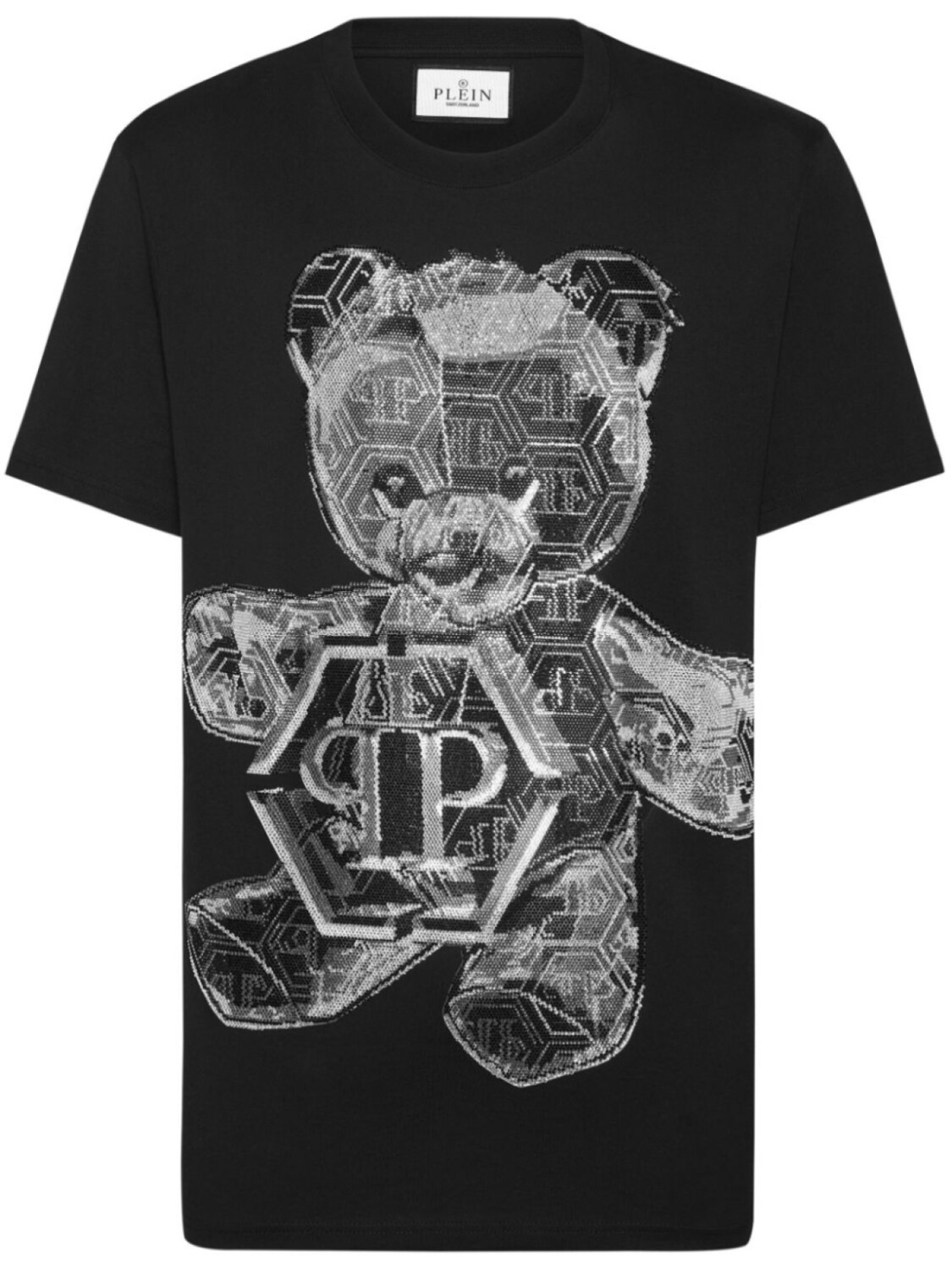 Хлопковая футболка с аппликацией в виде плюшевого мишки от Philipp Plein, черный
Хлопковая футболка с аппликацией в виде плюшевого мишки от Philipp Plein, черный