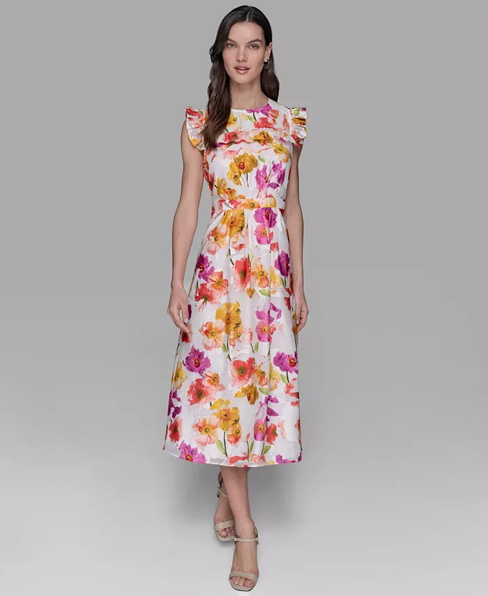 Миди-платье с цветочным принтом и расклешенными рукавами для миниатюрных KARL LAGERFELD PARIS, мультиколор
Миди-платье с цветочным принтом и расклешенными рукавами для миниатюрных KARL LAGERFELD PARIS, мультиколор