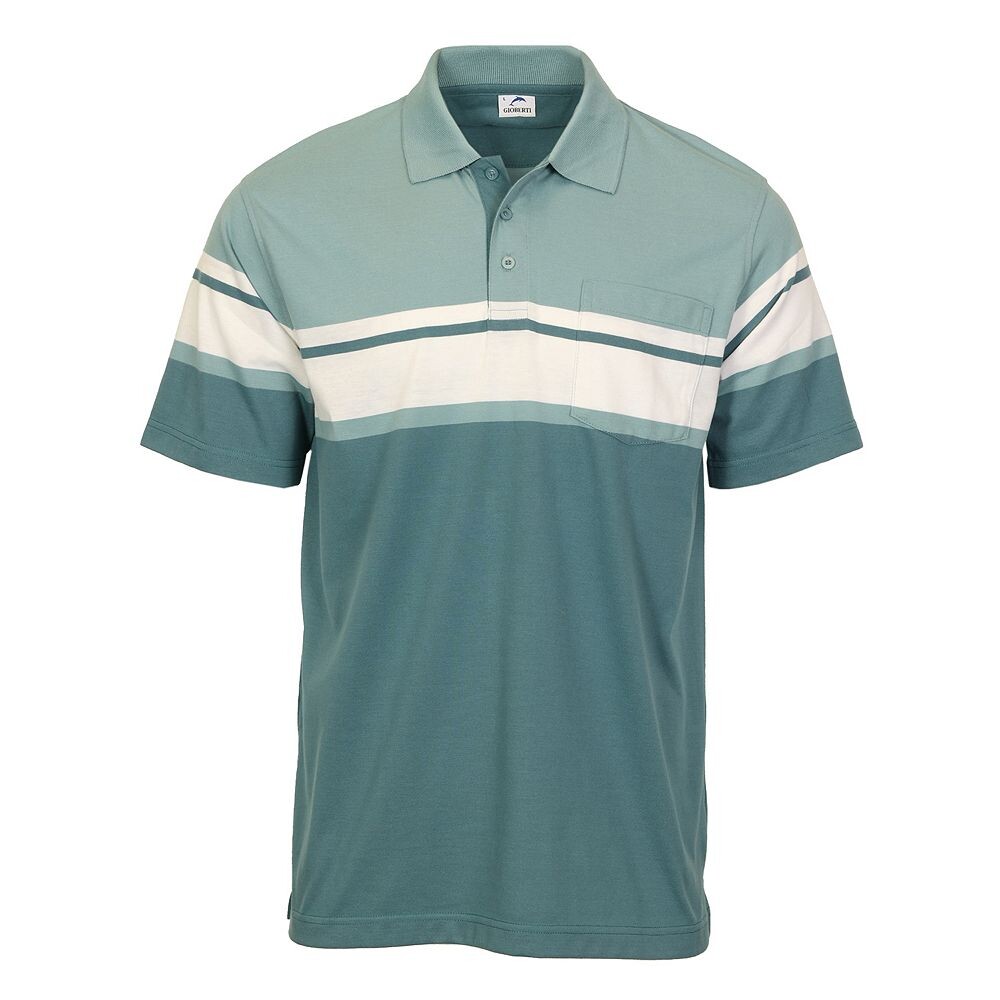 Мужская футболка-поло в полоску с короткими рукавами Gioberti и нагрудным карманом, цвет Olive
Мужская футболка-поло в полоску с короткими рукавами Gioberti и нагрудным карманом, цвет Olive